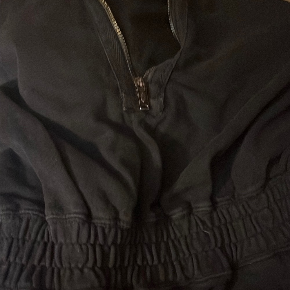 Black Women's Jogger Jumpsuit - Casual Pullover Romper - Picture 7 of 11